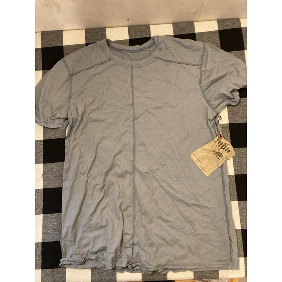 RARE NWT Indie Peace Organic Cotton Blue T-Shirt Made In USA Boho Designer Y2K - Picture 1 of 7